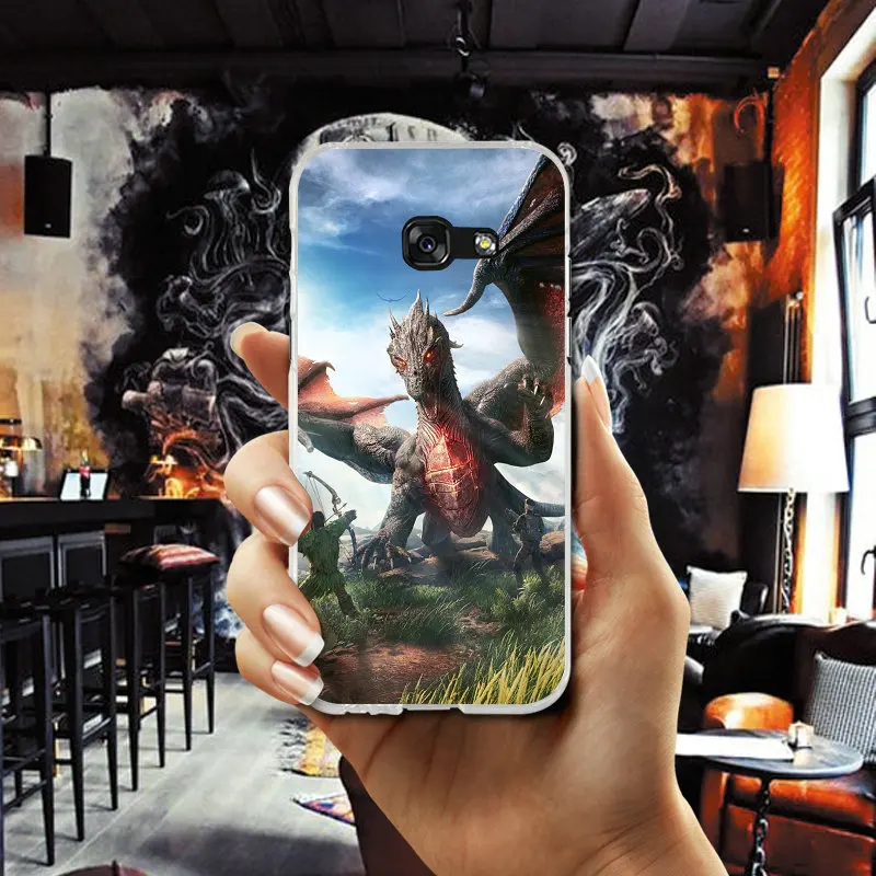 Игры Дракон рыцарь иллюстрацией для Samsung Galaxy A3 A5 A7 J1 J2 J3 J4 J5 J6 J7 2016 2017 2018 мягкий из