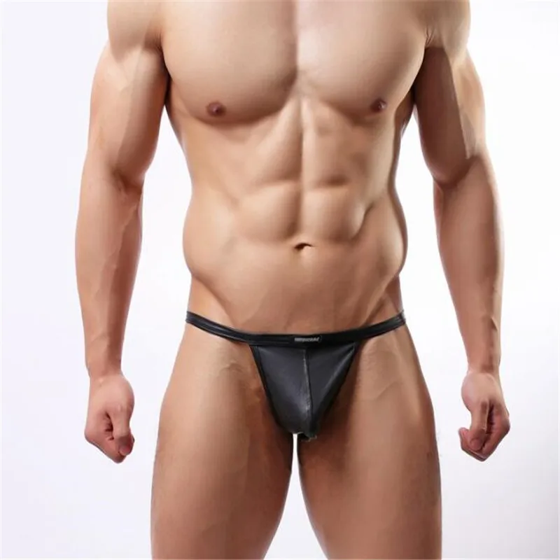 Sexy Men's Underwear Faux Leather G-Strings &amp Thongs |