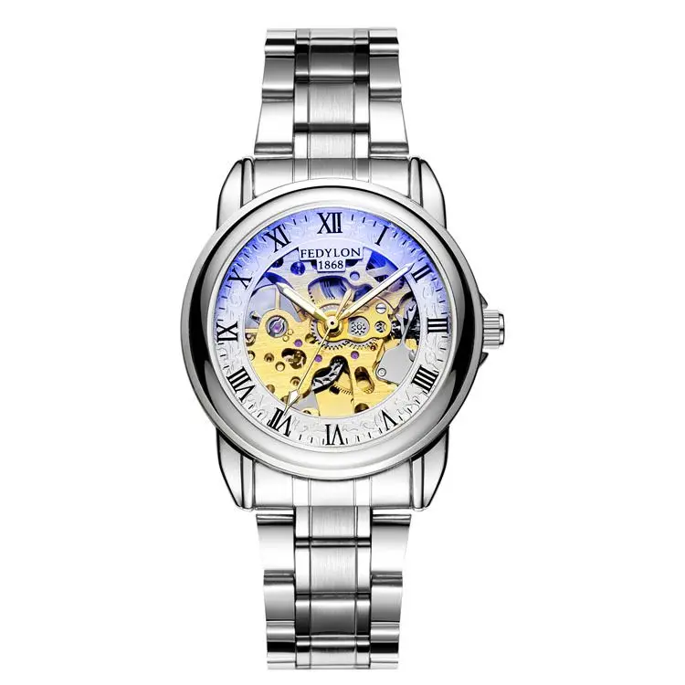 silver white Деловые мужские механические часы, мужские автоматические часы для wrisk, часы Relojes, роскошные часы топ брендов, мужские часы, Прямая поставка - Цвет: silver white