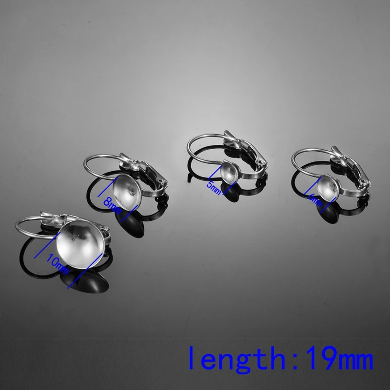 10Pcs 19x13mm Stainless Steel Earring Clips Women's Findings 2019 Trendy Ear DIY Jewelry Making Accessories Earrings Clip Gift |