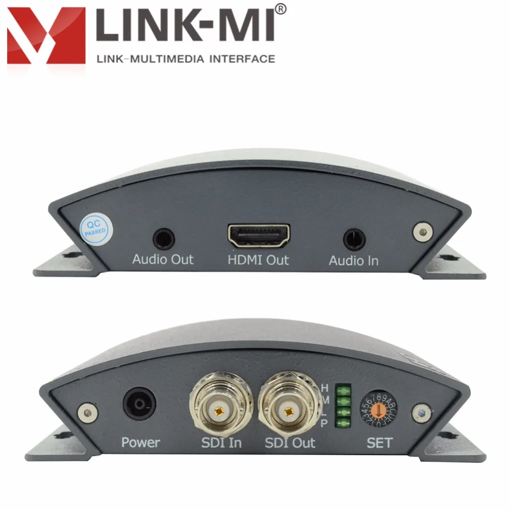 LINK-MI PSH01 Professional SDI-HDMI преобразователь 1080p с аудио и DIP-переключателем вход сигнала