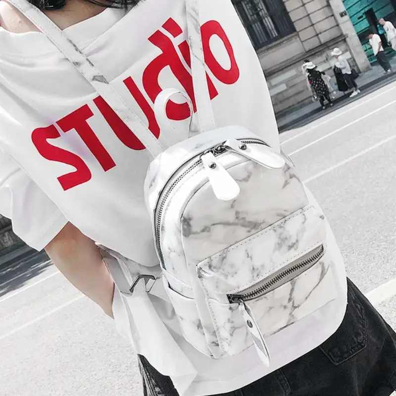 Мрамор узор рюкзаки для школы девочек подростков женские маленькие рюкзак из