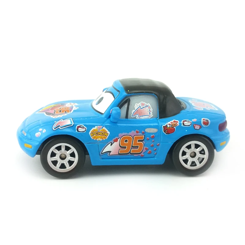 Disney Pixar Тачки Dinoco McQueen фанат фаната металлическая литая Игрушечная машина 1:55