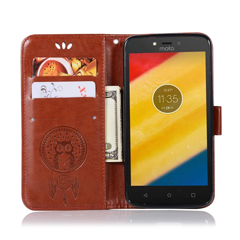 Чехол портмоне для Motorola Moto C MotoC XT1755 XT1750 XT1754 XT1756 с отделением карт чехол телефона