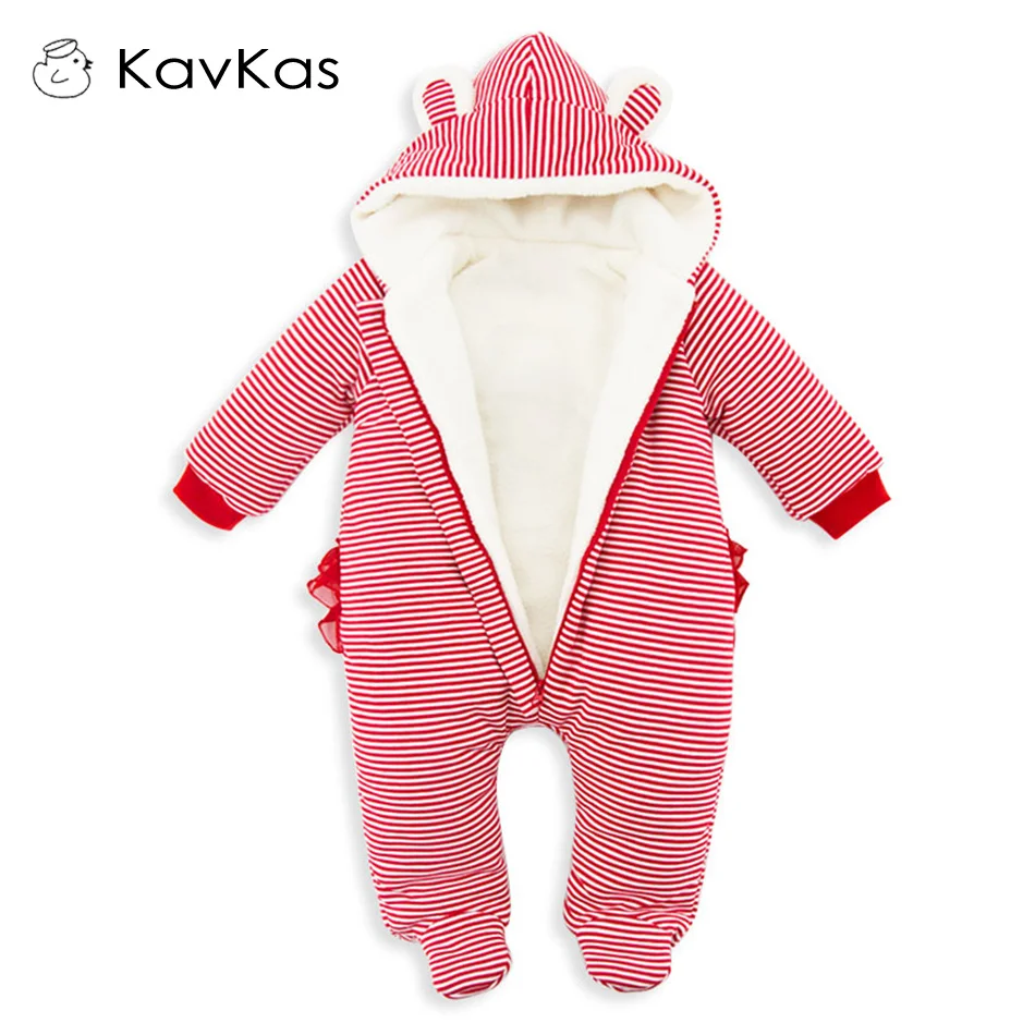 2018 комбинезон для маленьких девочек хлопковая зимняя одежда теплый толстый