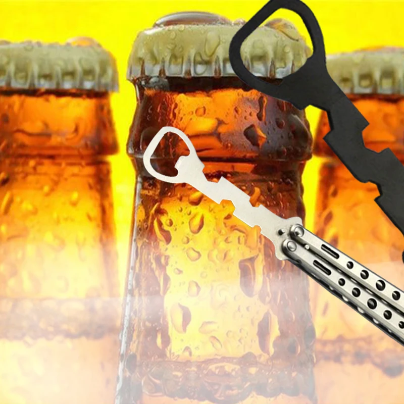 Открывалка для бутылок из нержавеющей стали нож бабочка стиль тренажер