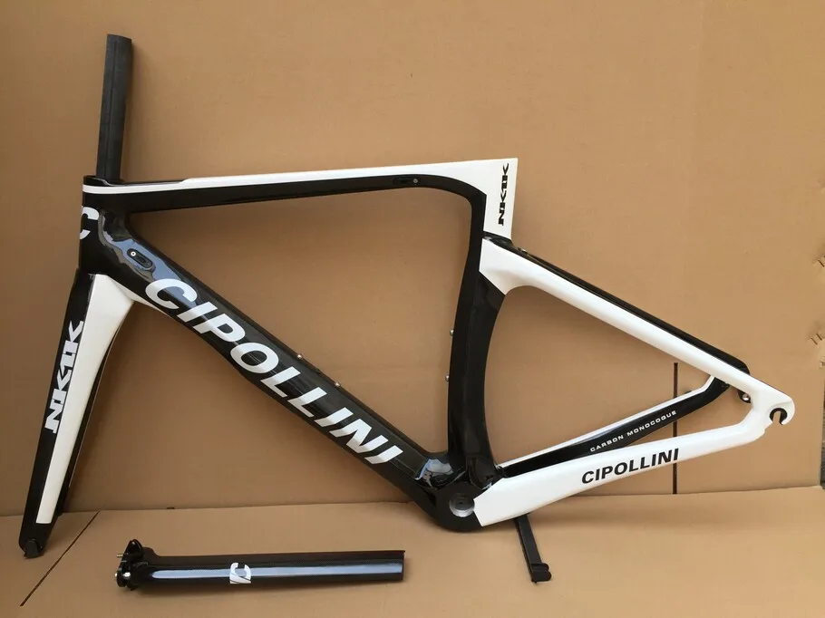 Белый Cipollini NK1K шоссейный углеродный гоночный велосипед рама глянцевая/матовая bb68 bb30+ руль+ седло белого и черного цвета