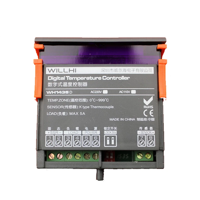 WH1435D 0 ~ 999 градусов 5A PID электронный цифровой термостат контроллер высокой