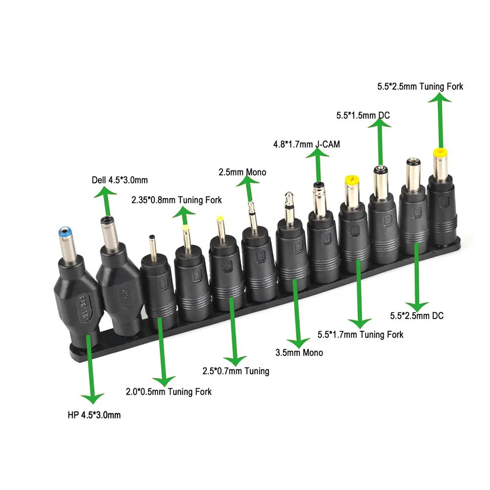 Laptop DC Power Adapter Kits 38 PCS Universal 5.5 mm x 2.1 AC Tips Connector for Lenovo Thinkpad Dell Sony | Электроника