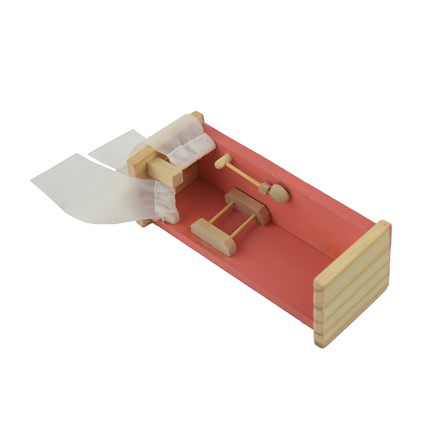 

5Pcs Colorful Wooden Dollhouse Furniture Bathroom Set