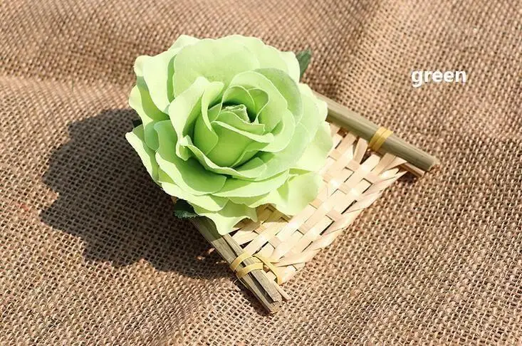 

rose heads artificial flowers plastic fake flower head high quality silk free shipping