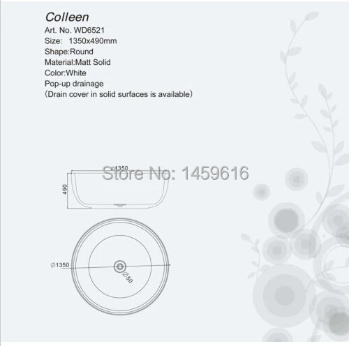 1350 мм дизайнерская каменная ванна с твердой поверхностью отдельно стоящая