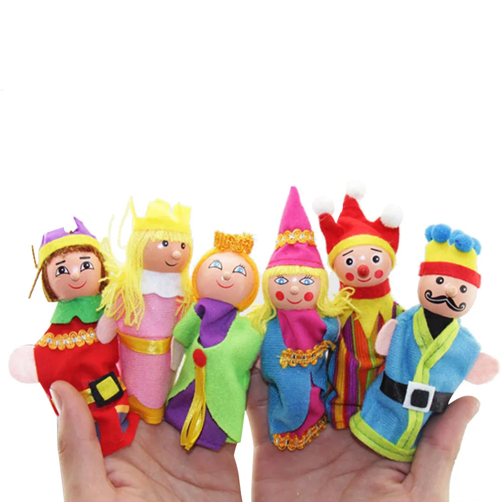 6 шт./лот семейный Набор пальчиковых кукол миниатюрная плюшевая детская игрушка
