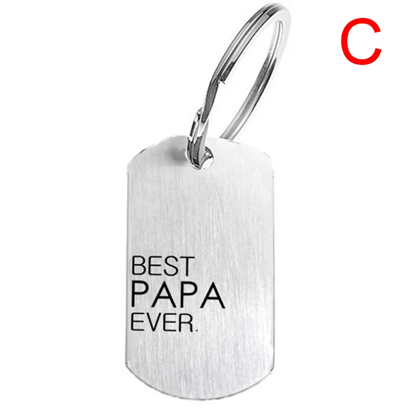 4 стиля отцов День брелок лучший папа/Папа/дедушка/Муж EVER кулон из нержавеющей