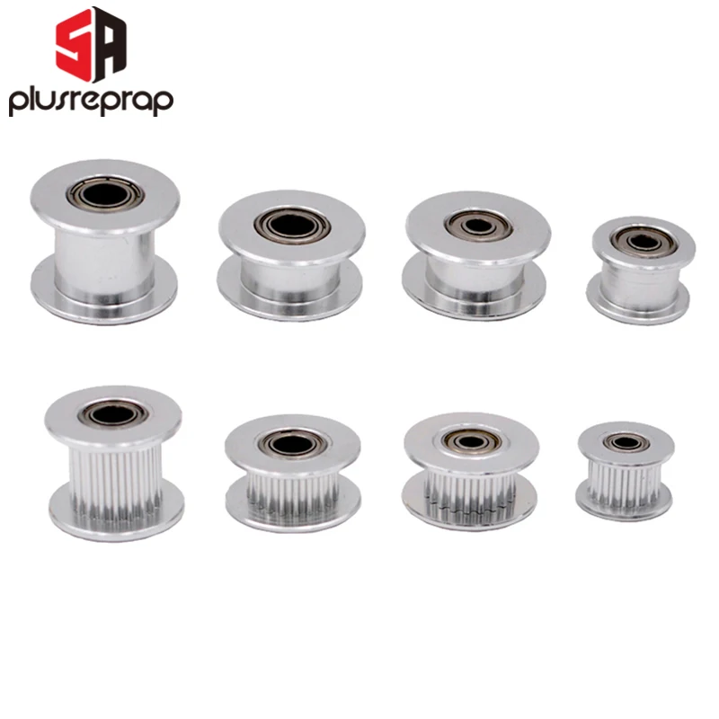 GT2 Idler Timing Pulley 16-tooth 20-Teeth with 3mm or 5mm Bore with Bearings for 3D Printer Parts Timing Belt 6mm 10mm