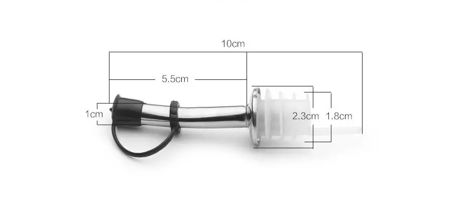 One PC Stainless Steel Oil Bottle Spout Pourer/Mouth with Stopper Flask Dry Red Wine Pot Cork Plug Olive Pourer Dispenser | Дом и сад