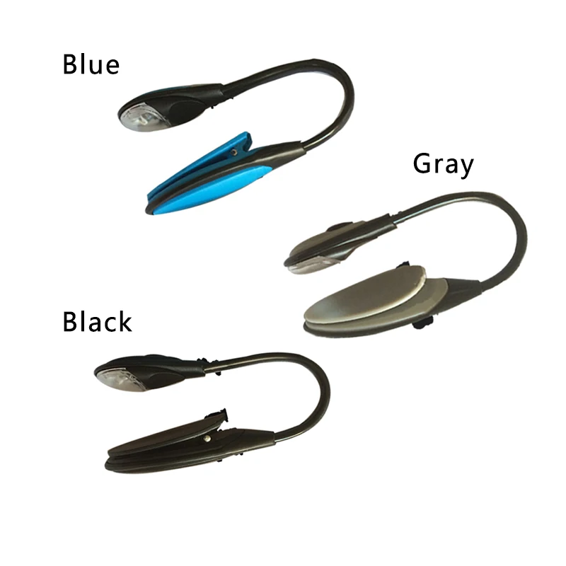 New Portable Led Book Light Mini Clip-On Flexible Bright Lamp Lights Reading Lamps Travel Bedroom Reader Christmas Gifts