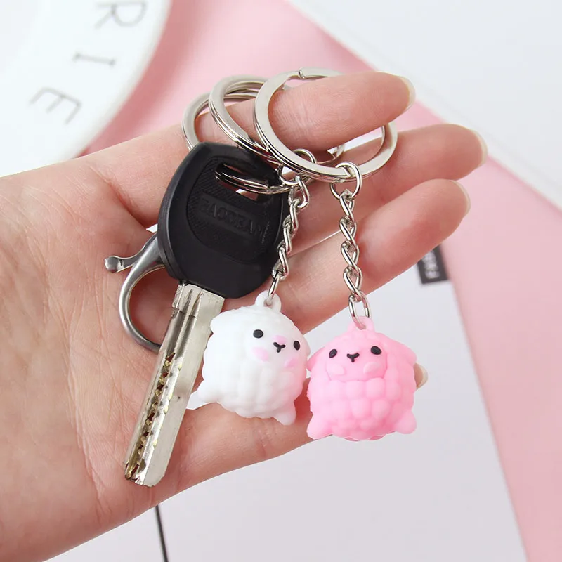 2019 new Fashion cute three-dimensional cartoon owl key chain small animal soft silicone girls bag pendant | Украшения и