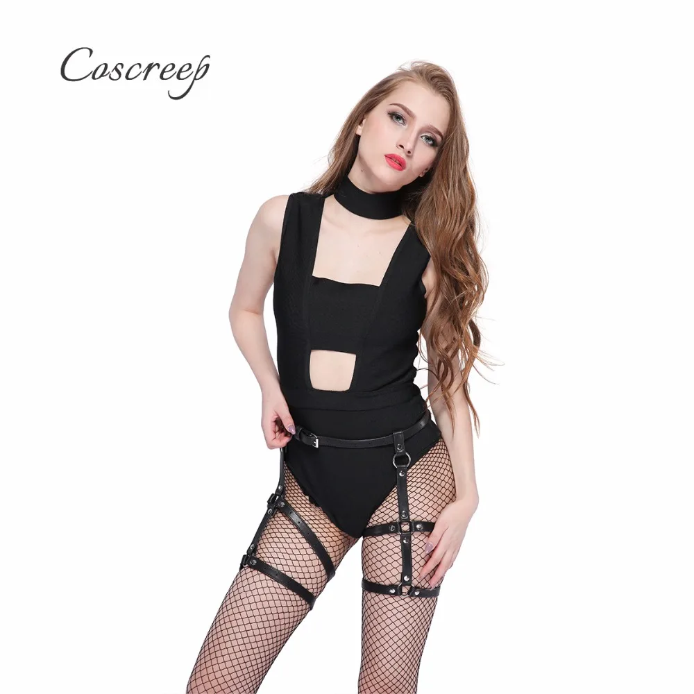 Ремень для чулок ручной работы эротичный ремень в стиле панк/готика с кольцом |