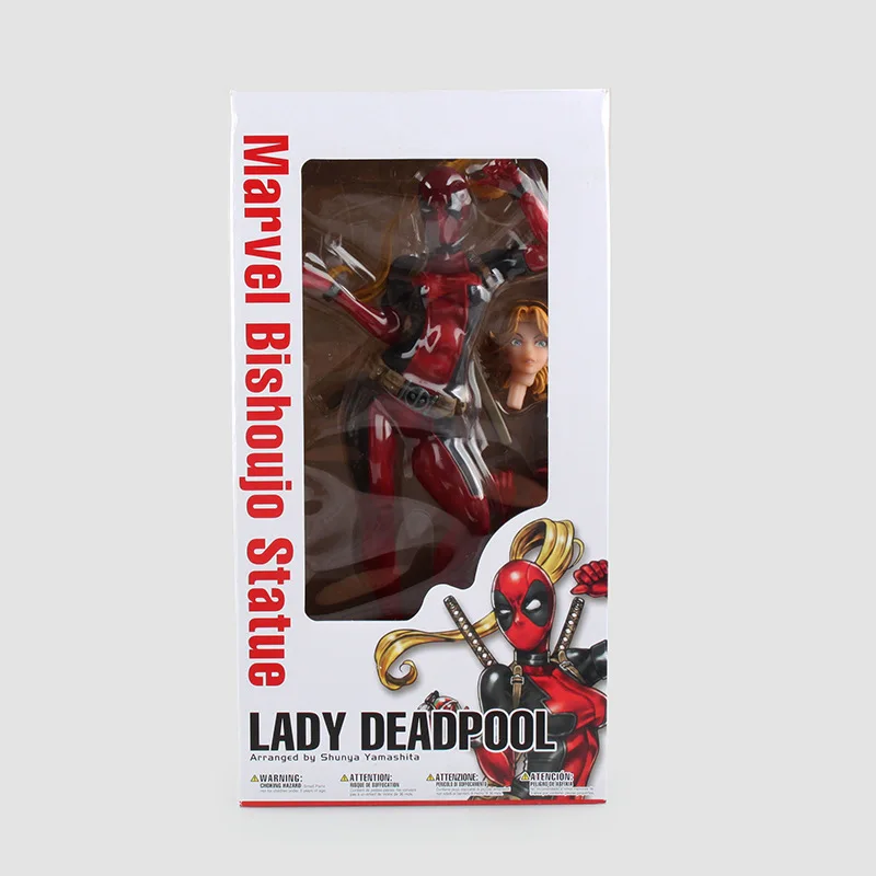 Huong Movie Figure 24 см X men Lady Deadpool Bishoujo Статуя Кукла ПВХ фигурка Коллекционная модель