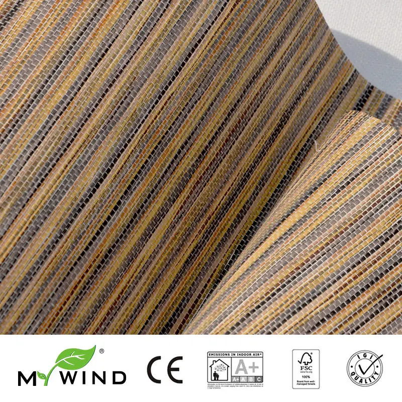 Обои MY WIND Ретро Grasscloth 3D бумажные тканые дизайнерские обои в рулоне Роскошный