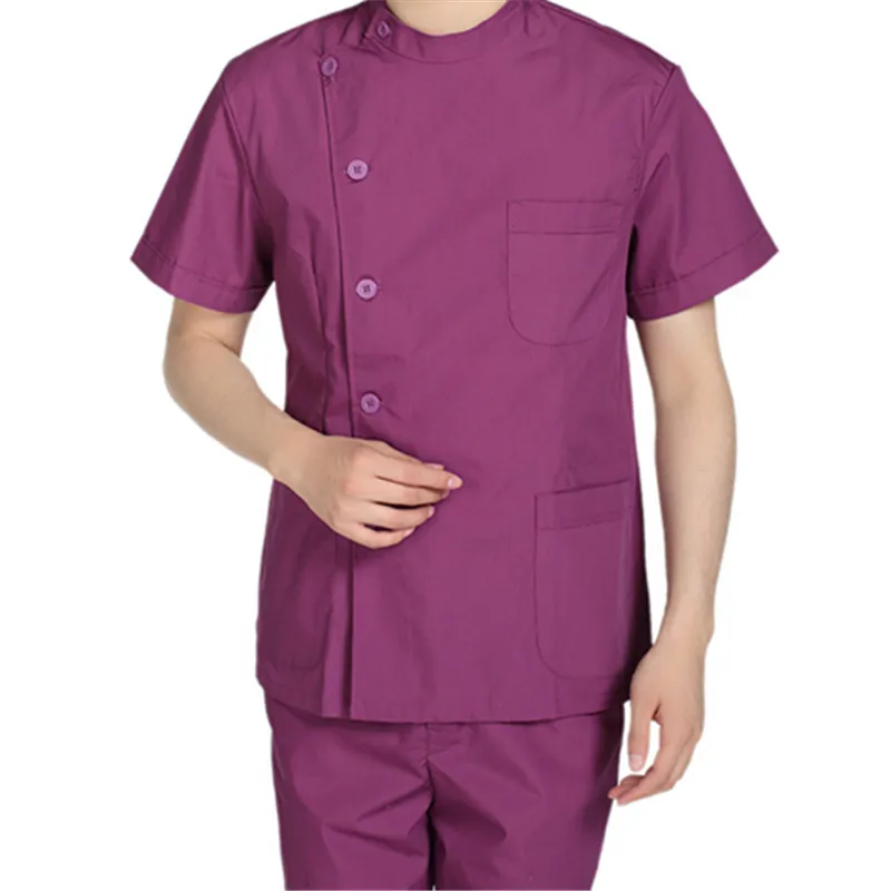 

New Men Medical Scrub Sets Hospital Doctor Uniforms Dental Clinic Beauty Salon Short Sleeve Medical Workwear High Quality 232