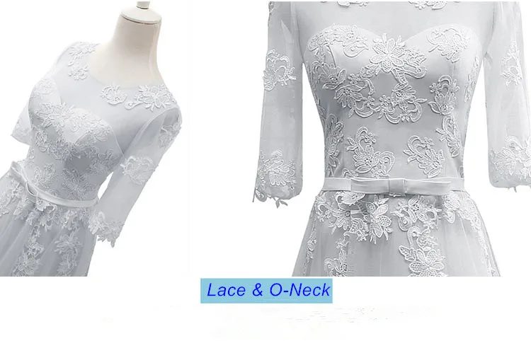 Robe de soiree vestido de festa серое ТРАПЕЦИЕВИДНОЕ длинное платье с аппликацией Элегантные платья подружки невесты Выпускной вечер вечерние платья