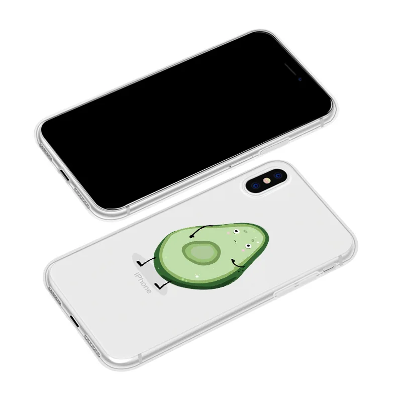 Чехол для телефона с рисунком iPhone 11 XR 7 8 Plus X MAX 5 SE милый забавный Прозрачный чехол