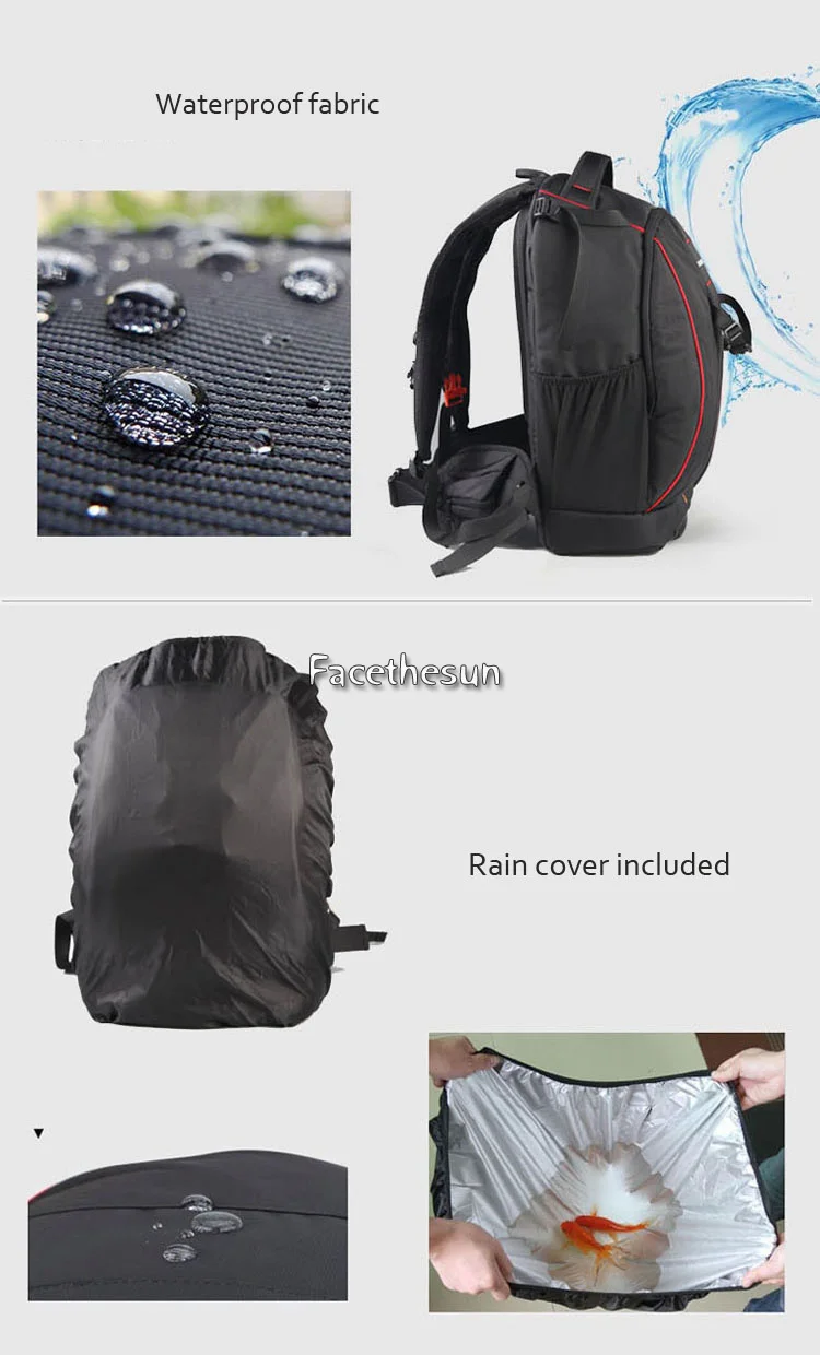 Roadfisher Anti-theft Водонепроницаемый видео DSLR SLR Камера рюкзак сумка Вставить Дело рюкзак дождевик для Canon Nikon sony Pentax