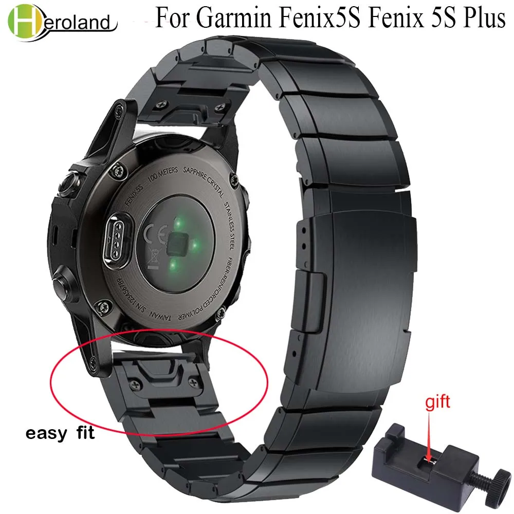 Оригинальный ремешок для часов из нержавеющей стали Garmin Fenix 5s /5S plus быстросъемный