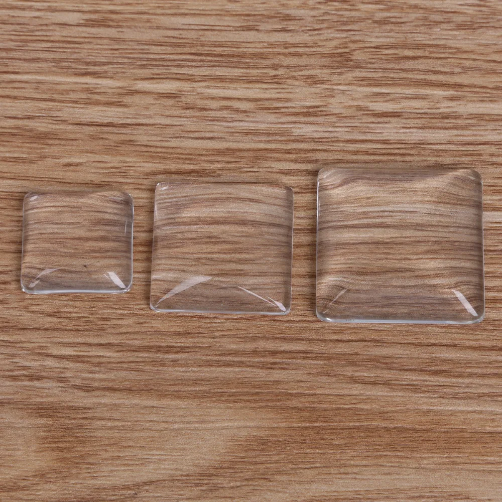 Квадратные кубики 20X20mm 25X25mm 30X30mm прозрачные стеклянные кабошоны для