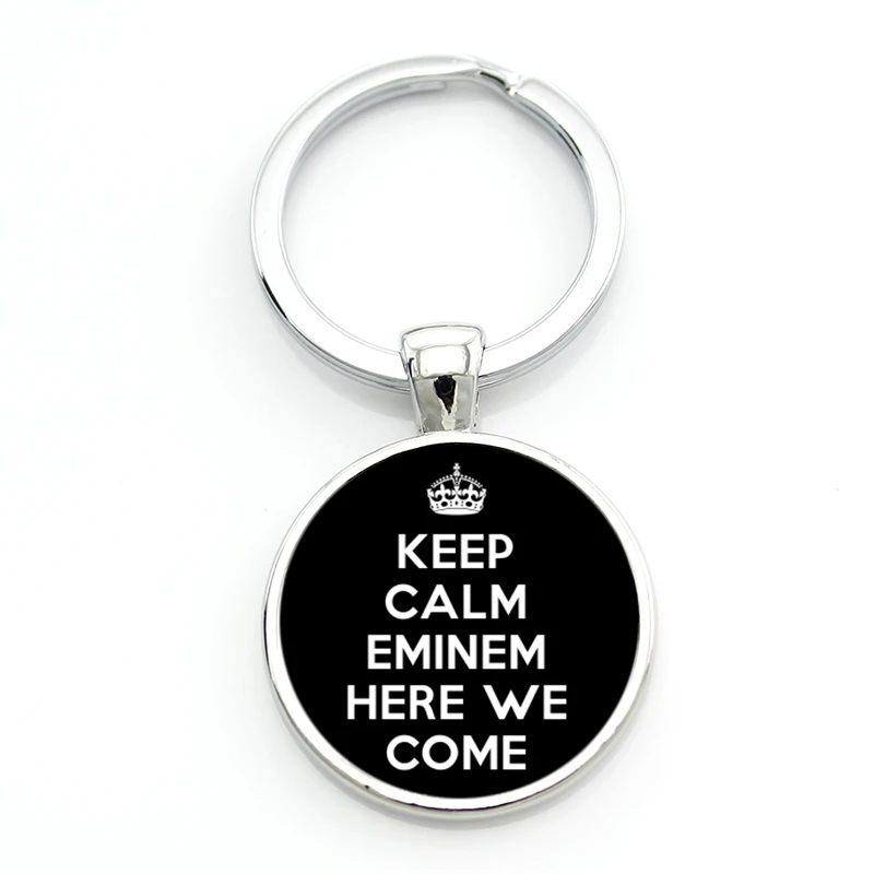 Мужской брелок TAFREE Keep Calm And Love Eminem модный в стиле хип хоп рэп певица кольцо