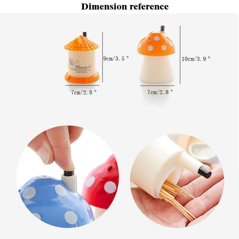 Симпатичные гриб дом зубочистка коробка для хранения автоматическая Jar