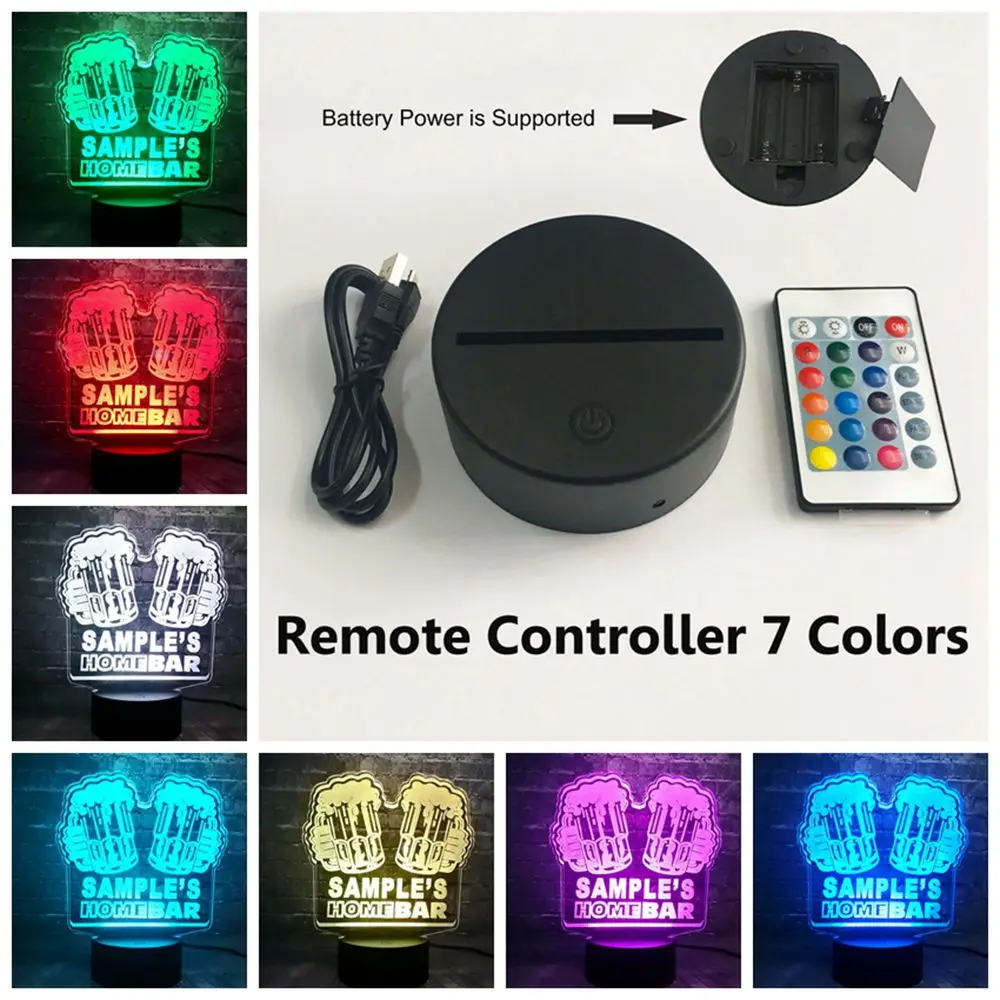 Remote 7 Color Пивной бар или паб led настольная лампа ночник творческий 7 цветов USB Батарея заряд энергии блеск домашний декор настроение лава лампа для друзей подарок - Испускаемый цвет: Remote 7 Color