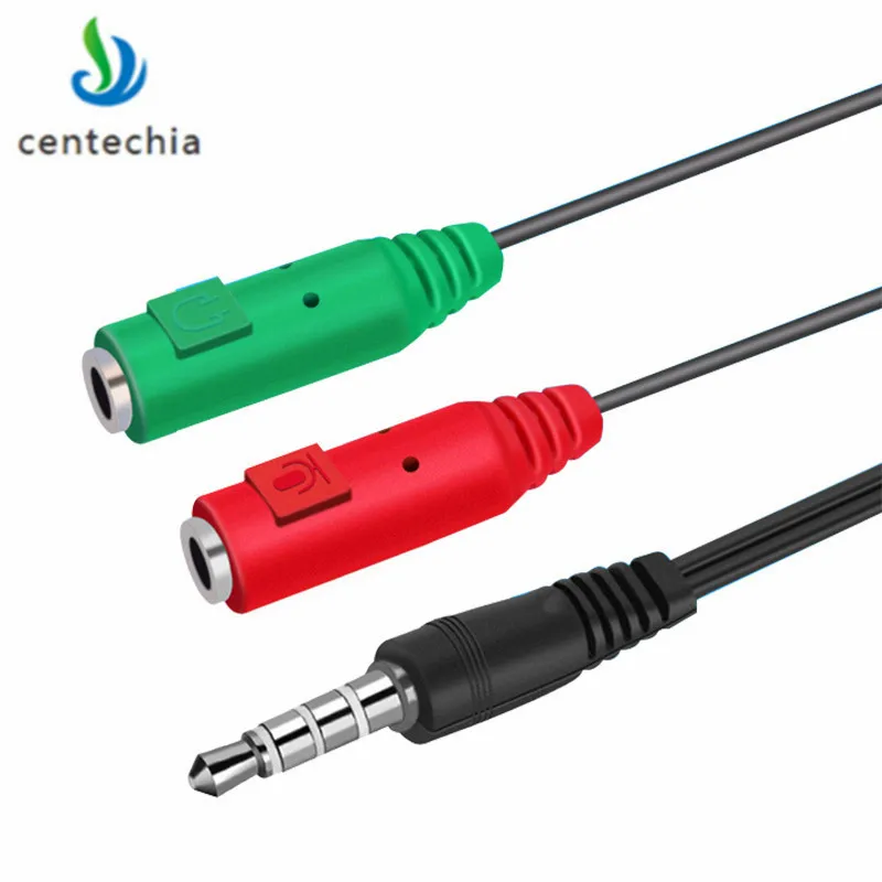 

Centechia Splitter Headphones jack 3.5 mm Stereo Audio Y-Splitter 2 Female to 1 Male Cable Adapter microphone plug for Earphone