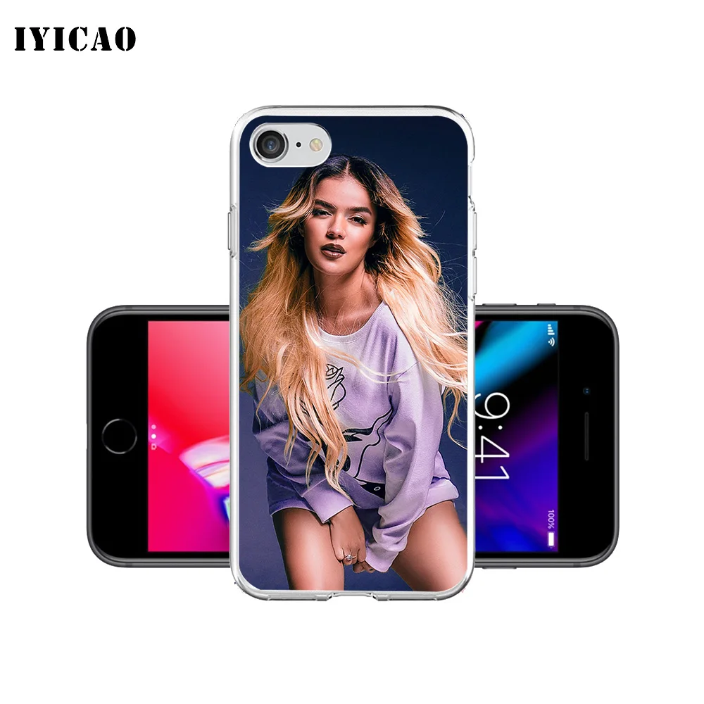 Мягкий силиконовый чехол для телефона IYICAO Latin singer Karol G iPhone X XR XS MAX 6 6s 7 8 Plus 5 5S SE TPU |