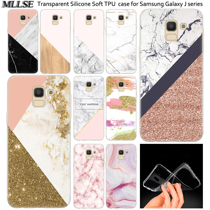 Шикарный Розовый Мраморный Красивый силиконовый чехол для Samsung Galaxy J2Pro J4 J6 J8 2018 J3 J5