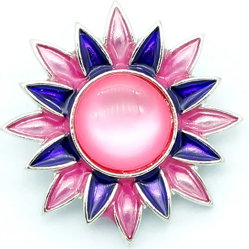 KZ3049 модные красивые красочные подсолнухи 18 мм кнопки подходят для оснастки