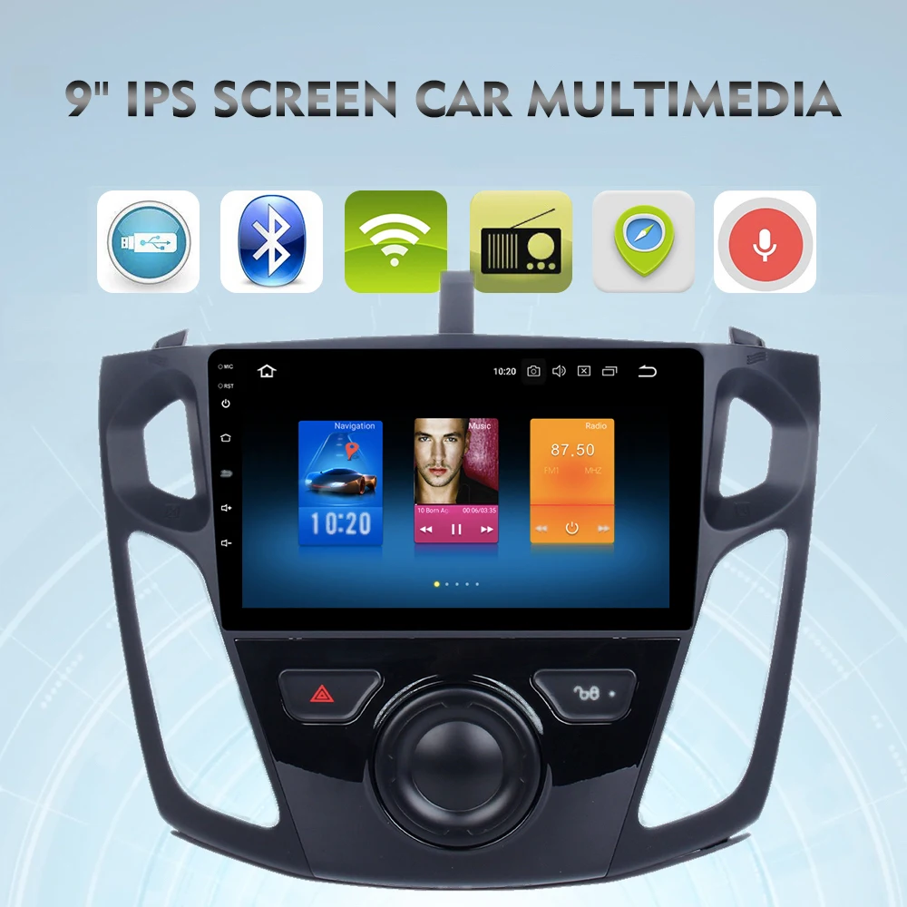 Авторадио с GPS для Ford Focus 2012 2013 2014 2015 Android 8 0 радио IPS экраном RDS навигацией