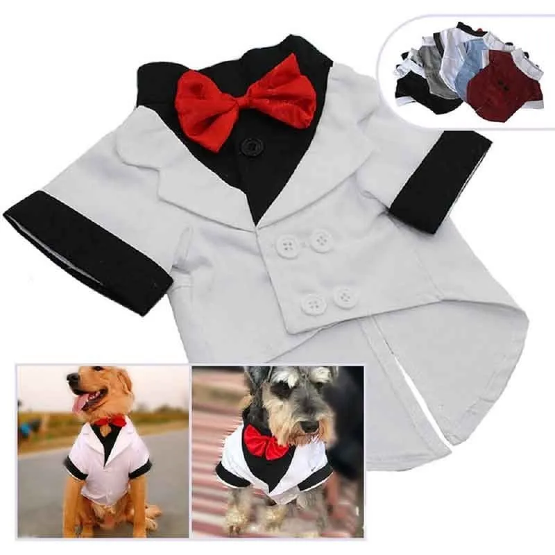 AHUAPET, смокинг, костюм для собак, одежда для мопса, Большая одежда, куртка для собак, смокинг, костюм для больших собак, пальто в полоску, Одежда для животных