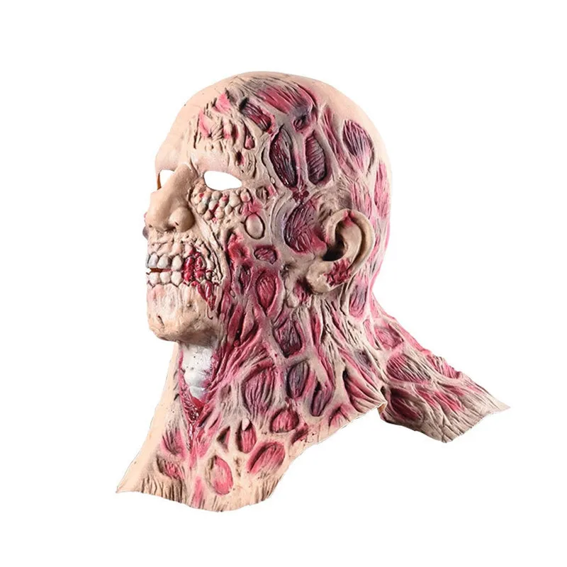 Реалистичный латекс Вечерние Маски жуткая кровавая стена маска полная голова