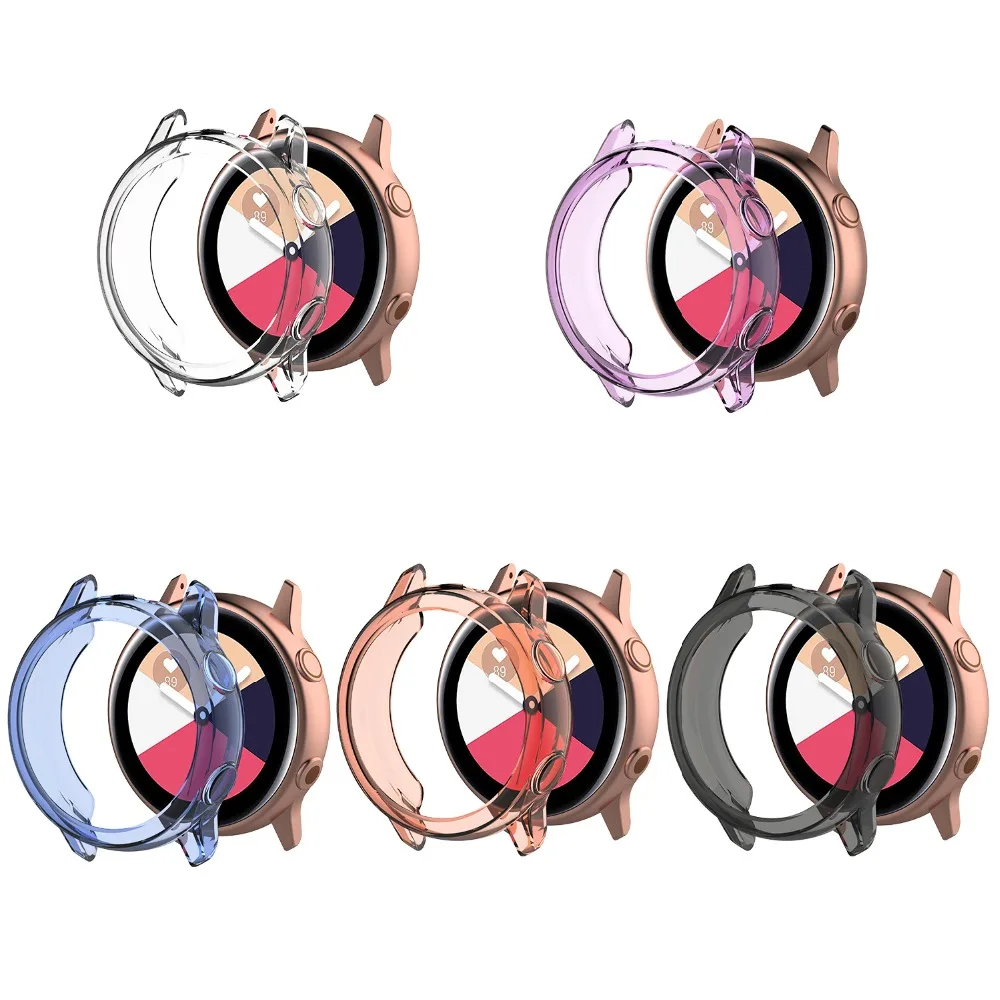 Защитный чехол рамка из ТПУ для Samsung Galaxy Watch Active силиконовый защитный