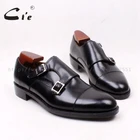 Мужская обувь ручной работы cie MS126 с круглым носком и двойными ремешками, 100% натуральная телячья кожа