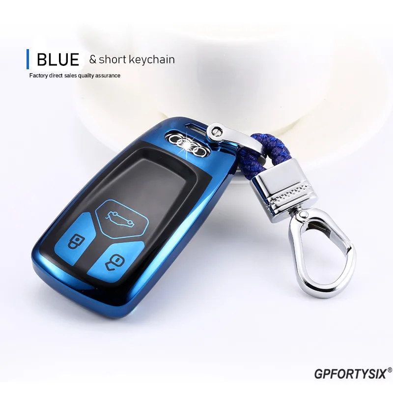 Пленка с полным покрытием ТПУ мягкий чехол держатель для ключа брелка AUDI A4 B9 Q5 Q7 TT