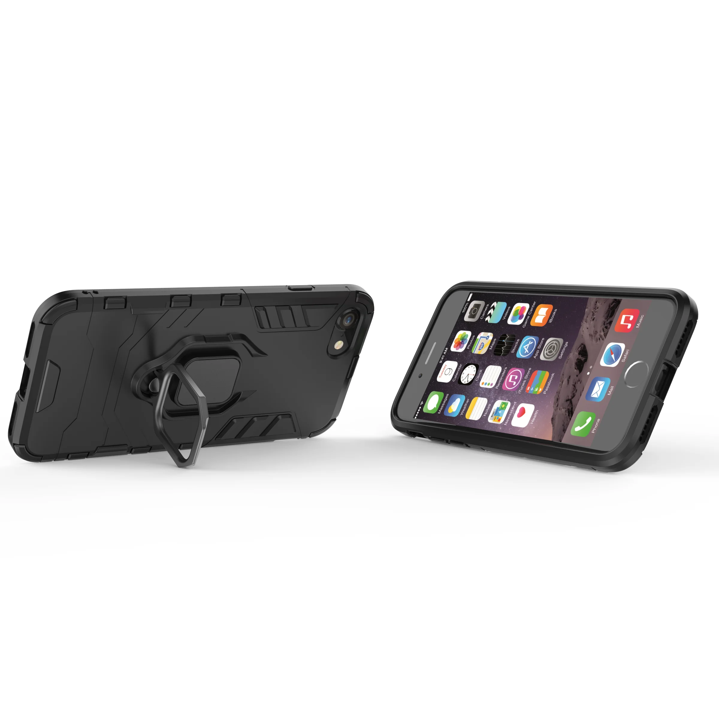 WolfRule СПС чехол Iphone 7 TPU Жесткий ПК для 8 кольцо держатель Стенд Магнитный Броня Apple