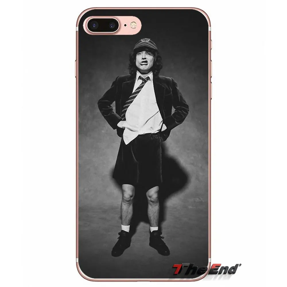 AC DC Malcolm Angus Young Bon Scott чехол для iPhone X 4 4S 5 5S 5C SE 6 6S 7 8 Plus Samsung Galaxy J1 J3 J5 J7 A3 A5 2016 2017|case for