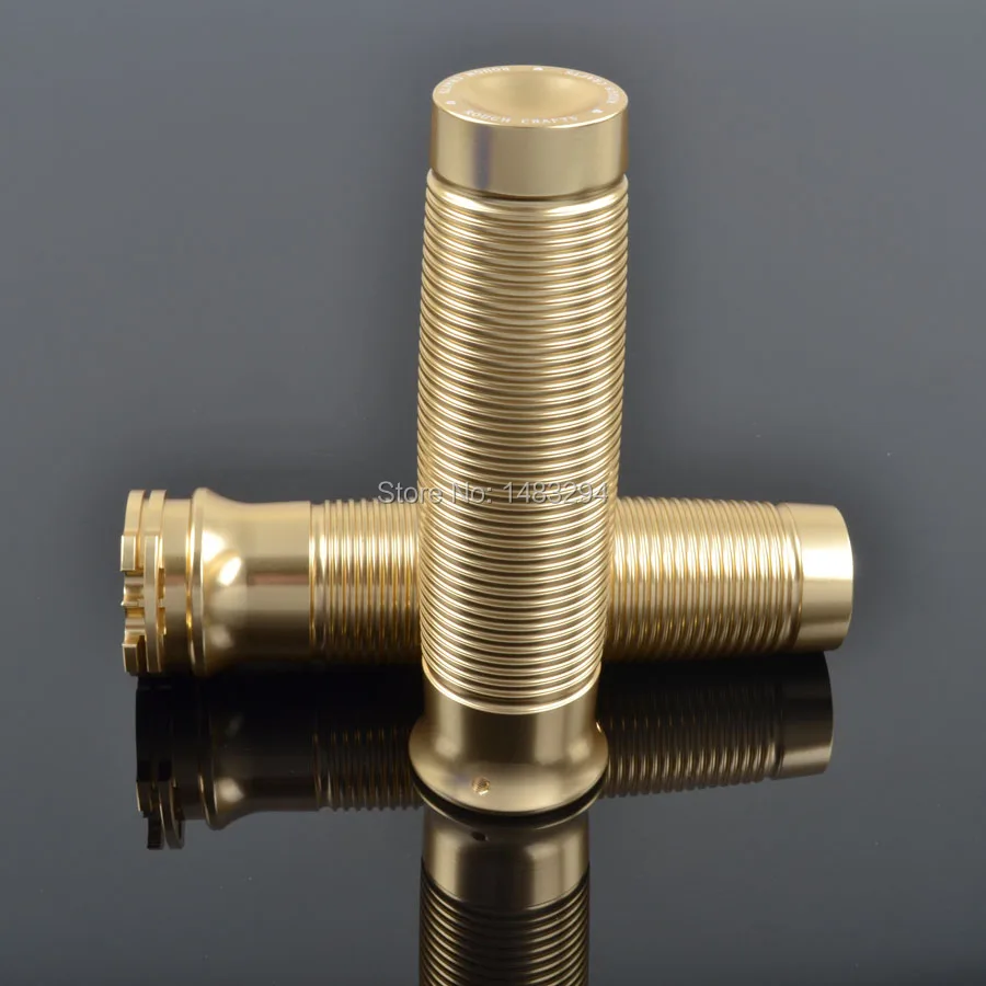 Golden 1Inch 25mm Custom Rough Crafts Handlebar Grips Fits For Harley 883R 883L Sportster Chopper Bobber Street Bob Fat Boy|for harley|grips for