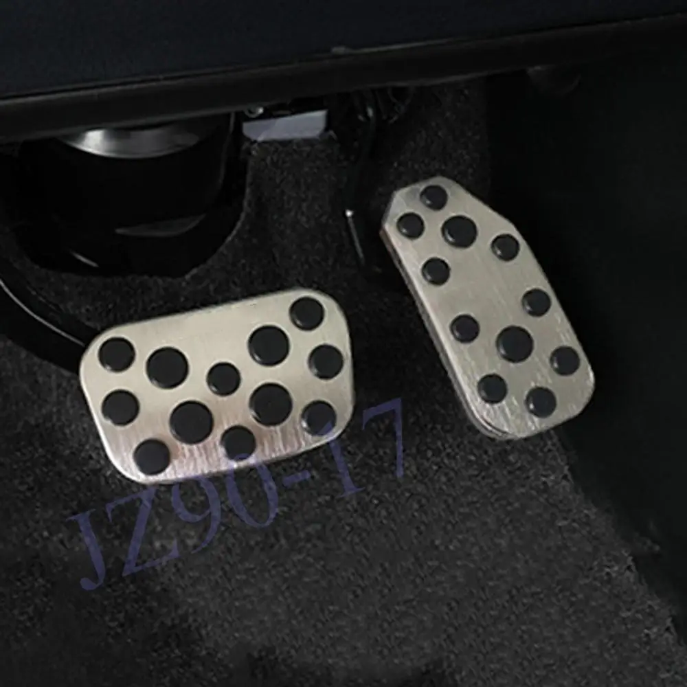 Car Styling No Drilling Aluminum Alloy Accelerator Gas Pedal Cover Brake Fit For Toyota Alphard 2015 2016 2017 2018 2019 | Автомобили и