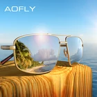 Мужские солнцезащитные очки для вождения AOFLY, классические поляризационные очки в металлической оправе с защитой UV400, AF8182, 2019