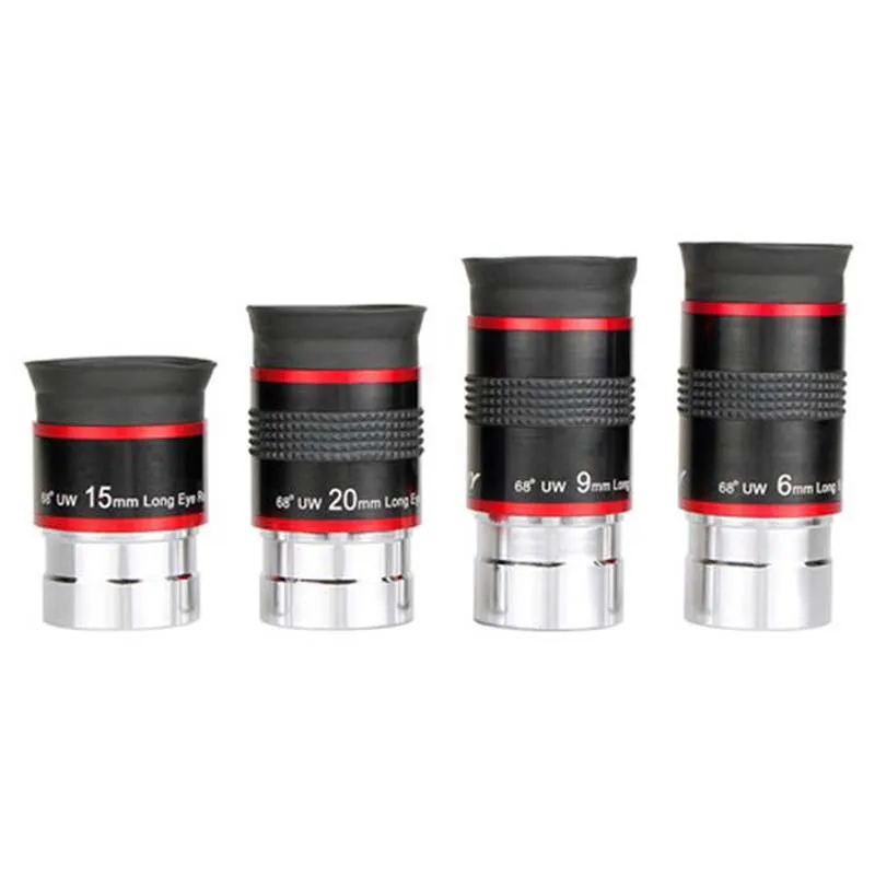 

1pcs FMC Metal Superview Eyepiece HD Wide Angle 68 Degree Lens 6mm 9mm 15mm 20mm Fully Coated for 1.25" Astronomy Telescope